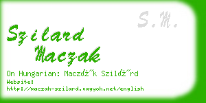 szilard maczak business card